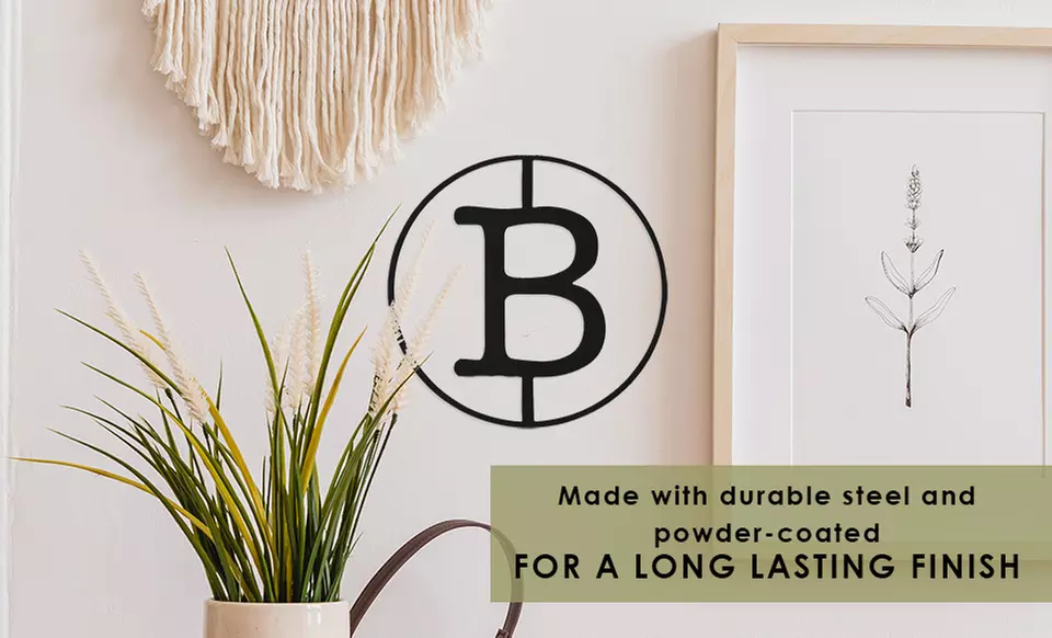 Personalized 10'' Modern Script Monogram Signs for Home