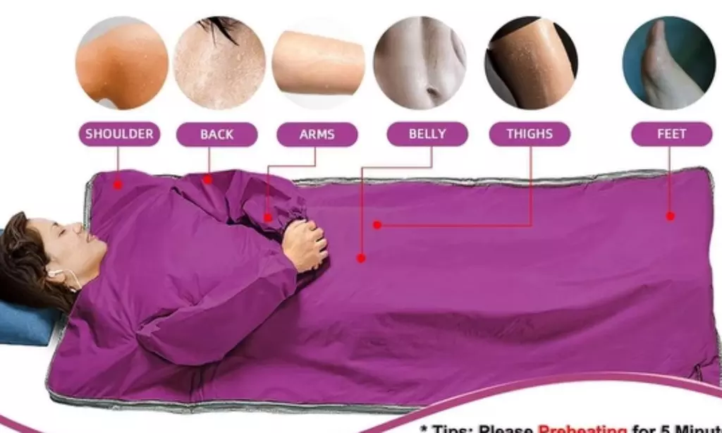 Feel the heat with Imakeupplus's infrared sauna blanket experience, offering options for relaxation and detoxification up to 58% off - Primary Image
