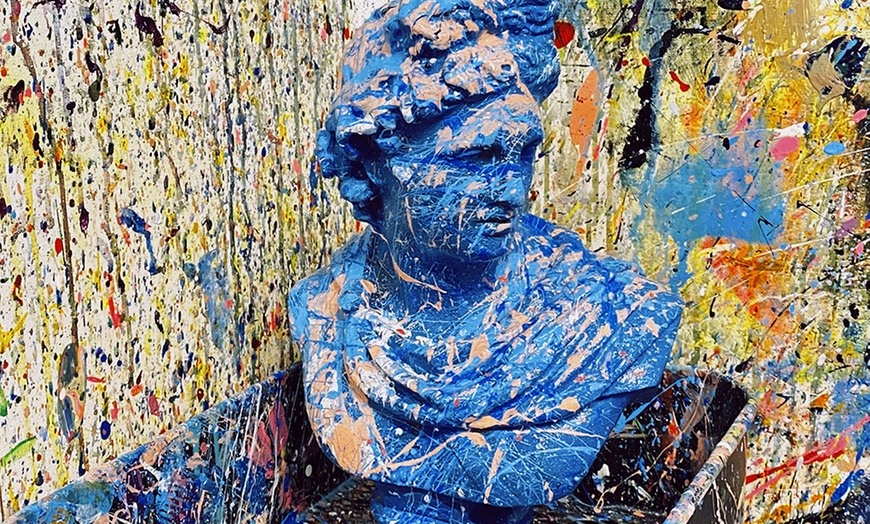 Image 4: Messy Splatter Paint Big Size-Wearing a Raincoat and Splashing Paint 