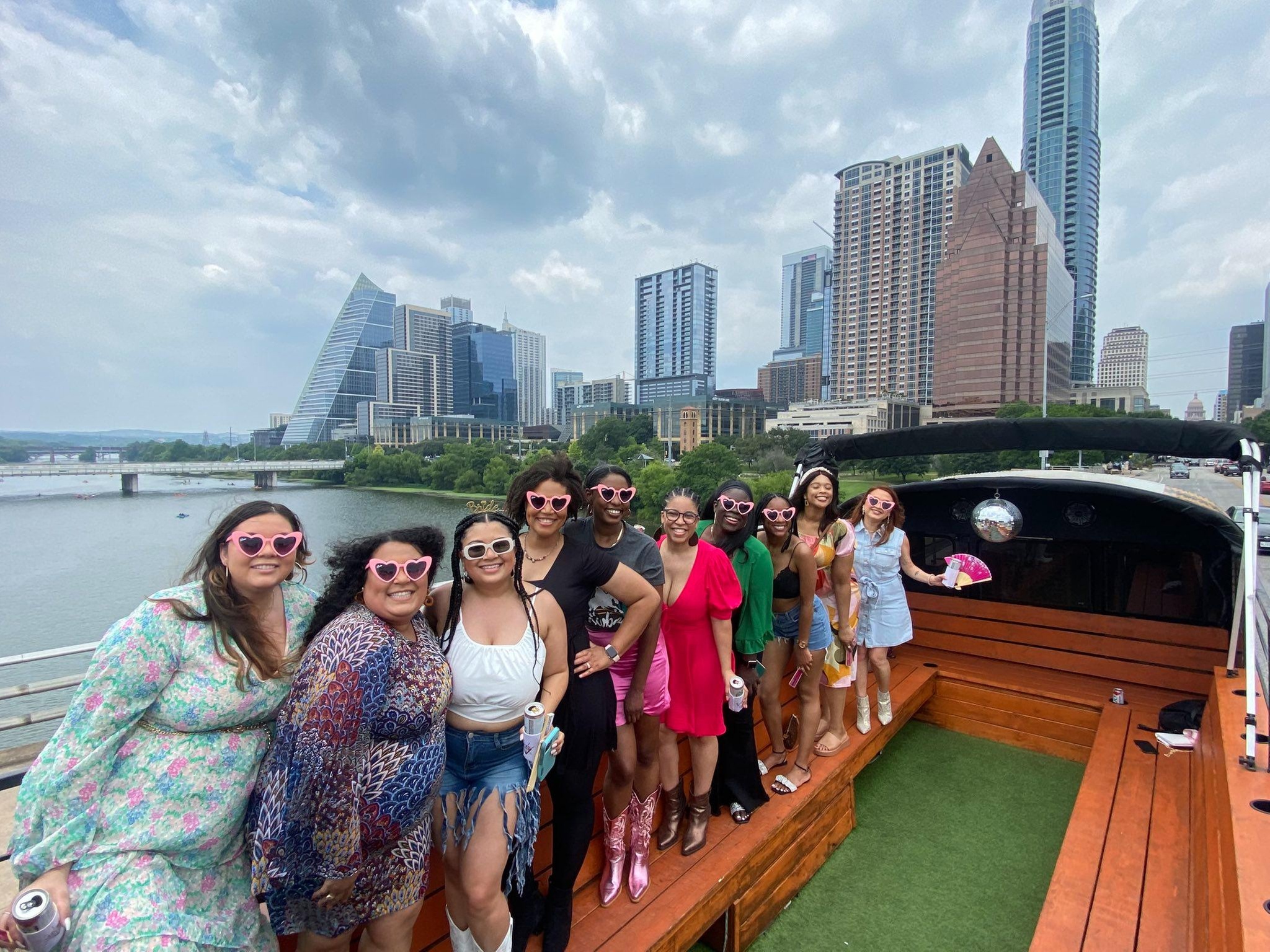 Enjoy Open-Air Party Bus with LED Lights, Music, & Stunning City Views