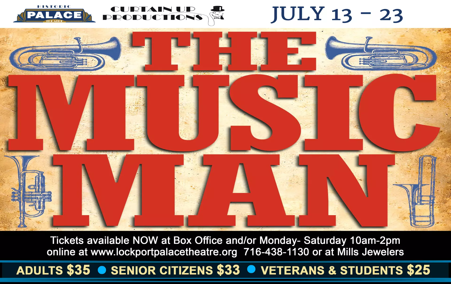 The Music Man at Lockport Palace Theatre on July 20-23 - Primary Image