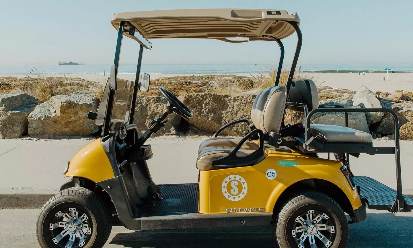 Cruise Coronado's Christmas Lights with a 4- or 6-Seater Golf Cart at Golf Cart Rentals (Up to 38% Off) - Second Medium