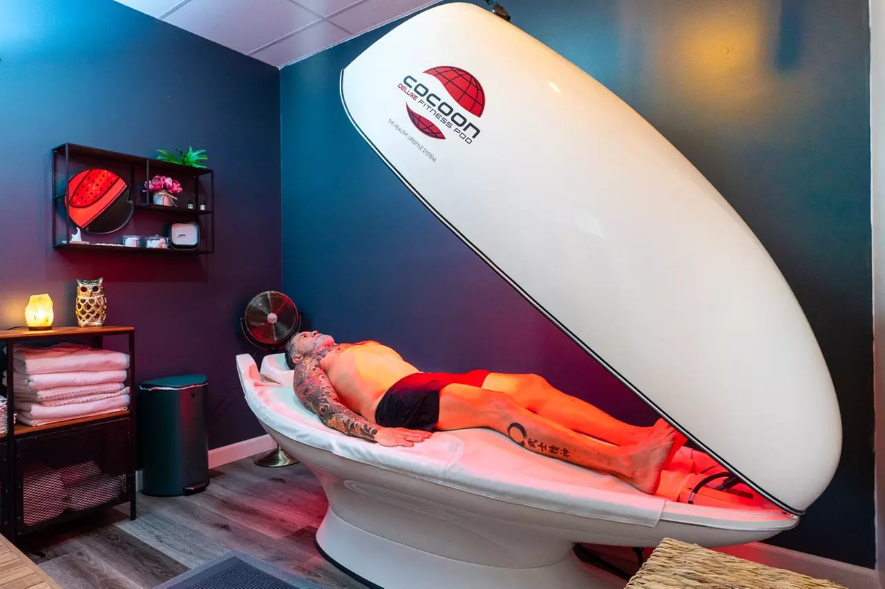 Discover the rejuvenating infrared sauna sessions at Cryo Republic Wellness and Recovery Studio, offering up to 25% off. - Primary Image