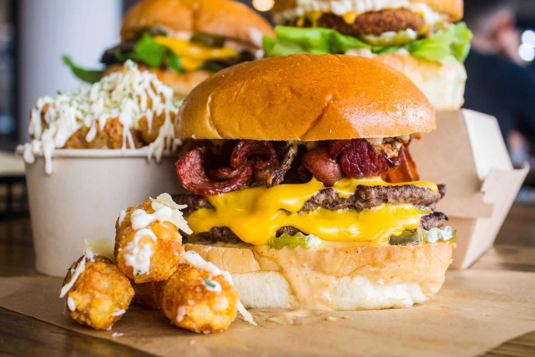 Burger Feast with Loaded Fries and Milkshake for up to Four People