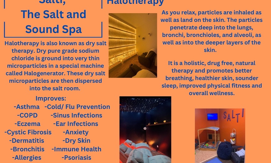 Image 1: Restore & Recharge:Salt Cave, Vitality Booth, Sound Lounge Experience
