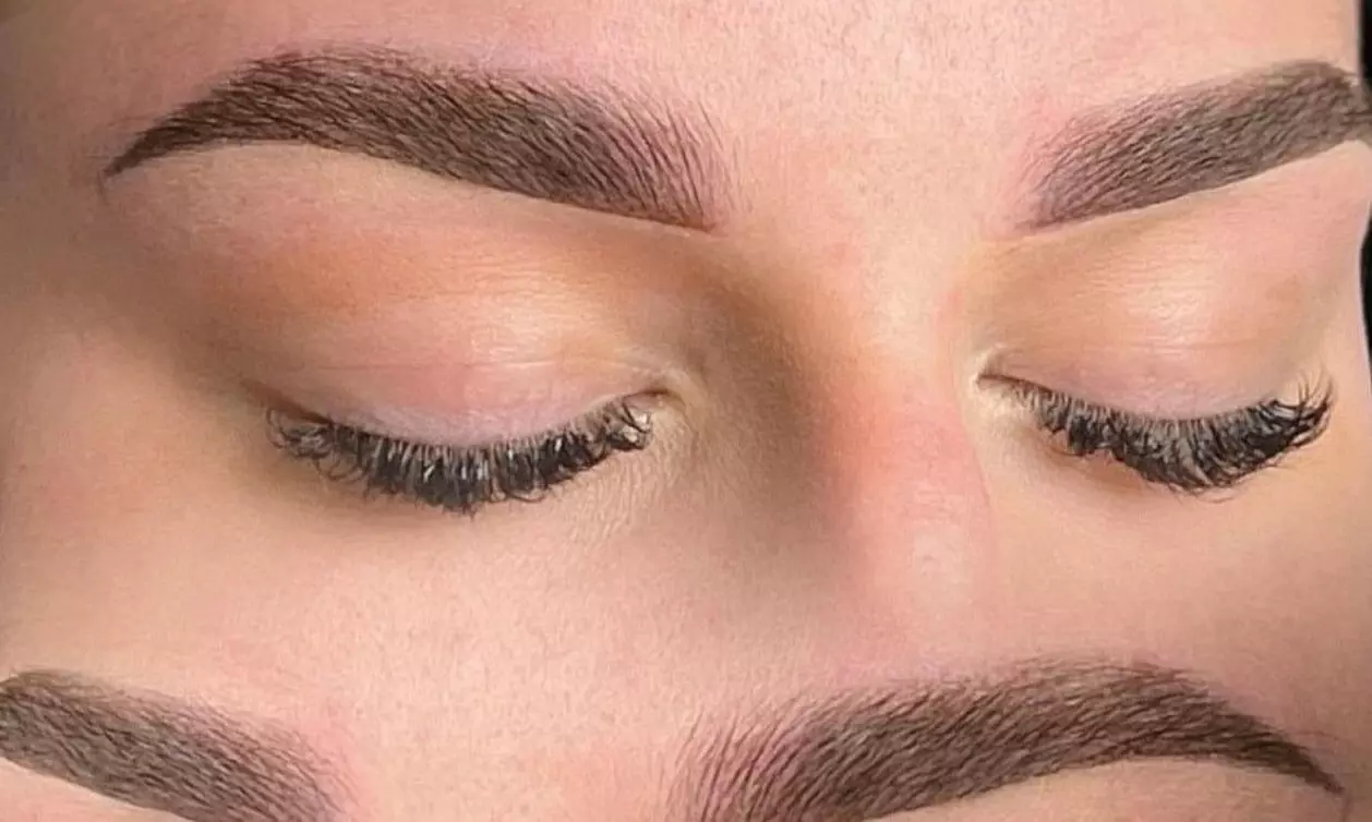 Eyebrow Enhancement with microblading and powder brows combo and powder brows with up to 40% off - Second Medium