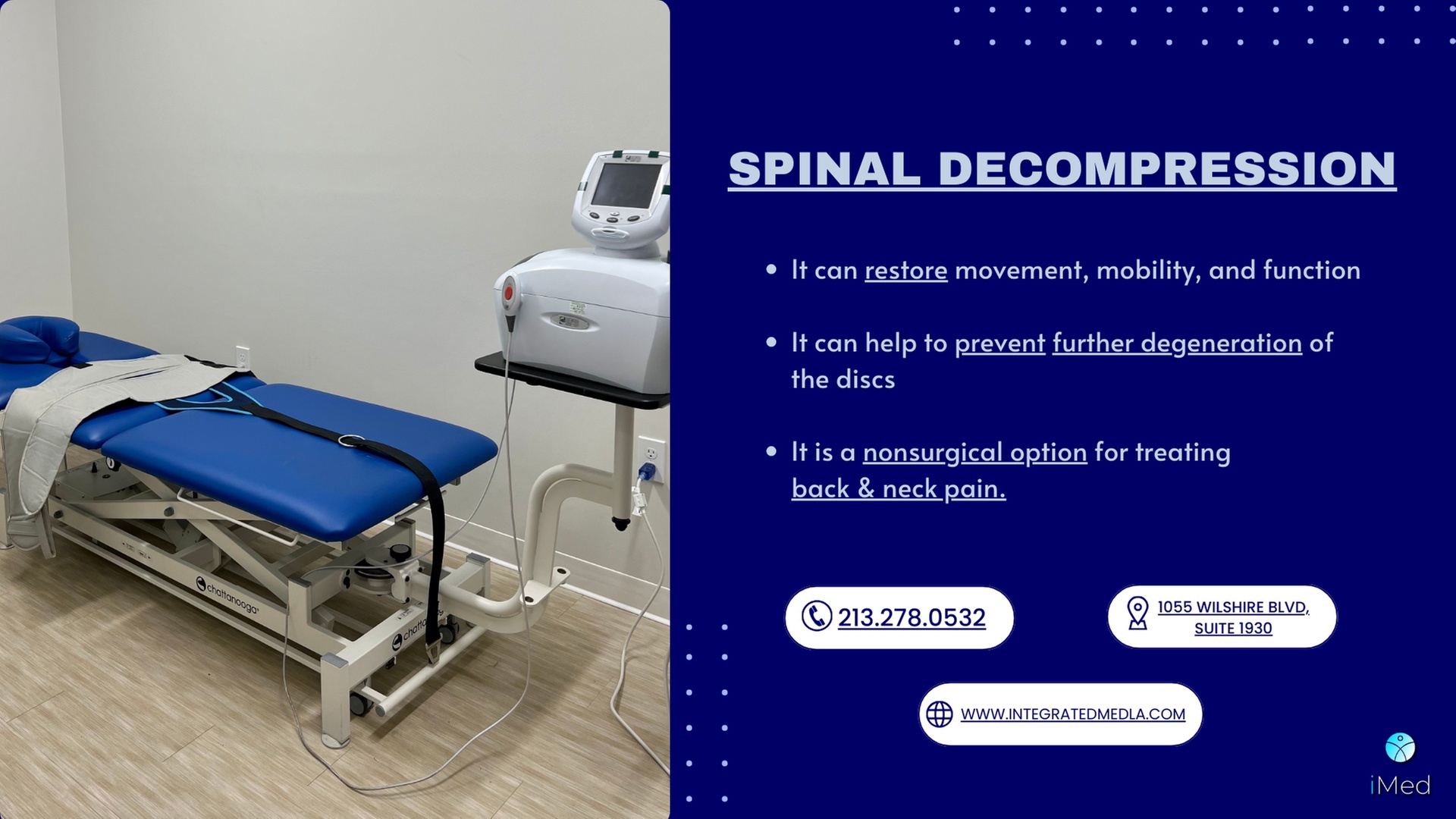 Up to 50% Off on Spinal Decompression at Integrated Medical Center (iMED)