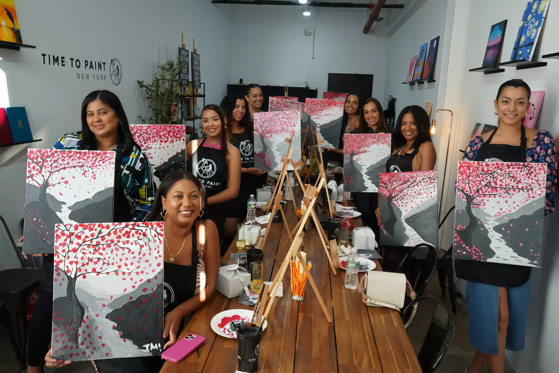 Painting Party at Time To Paint - Painting Studio in Long Island City
