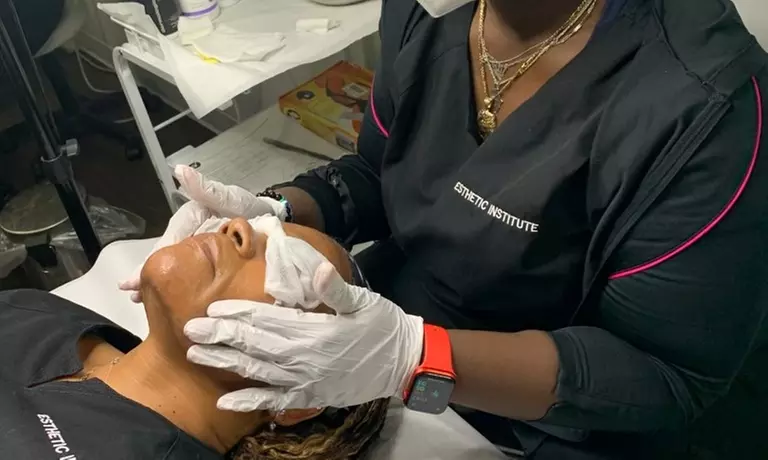 Explore rejuvenating facial treatments at Esthetic Institute including Chemical Peels, Corrective Facials, and Microcurrent Facials with up to 21% off - Second Medium