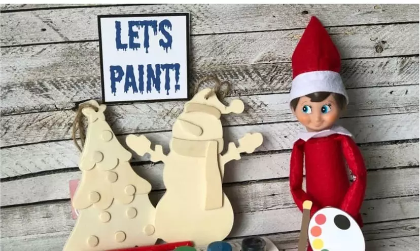Unleash your creativity at Santa's Workshop: Custom Mug, Canvas, Ornament, Hanging Wood Art, or Hot Chocolate Mason Jar - Primary Image