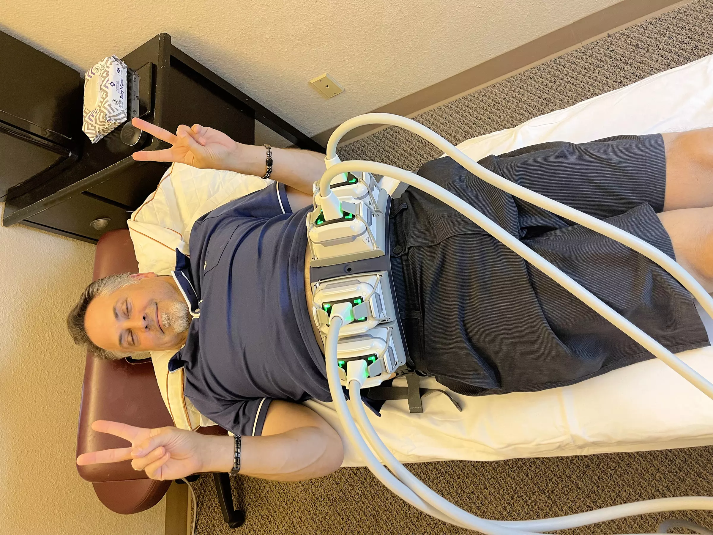 Laser fat reduction session targeting stubborn areas with ease