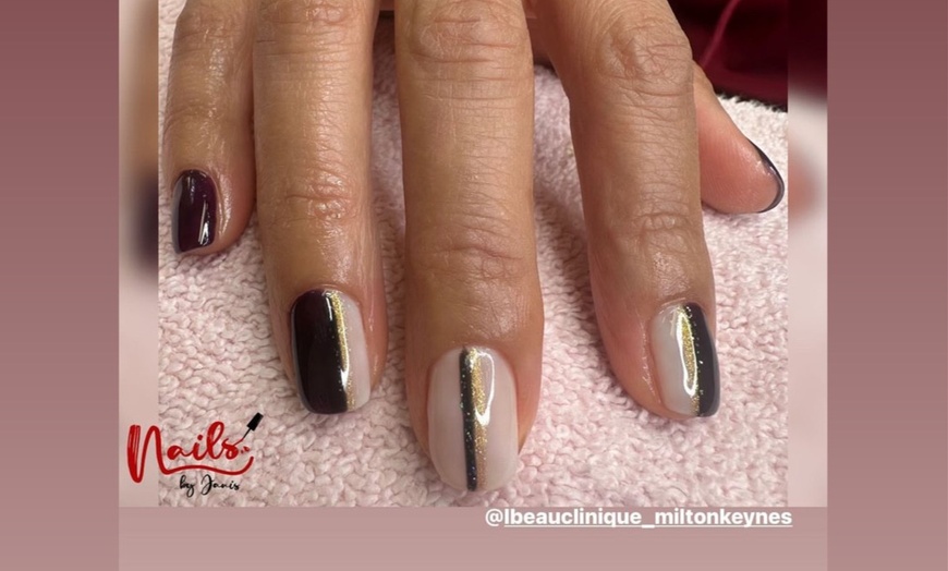 Image 3: One or Three Gel or Shellac manicure sessions at L'Beau Clinique (Up to40% Off)