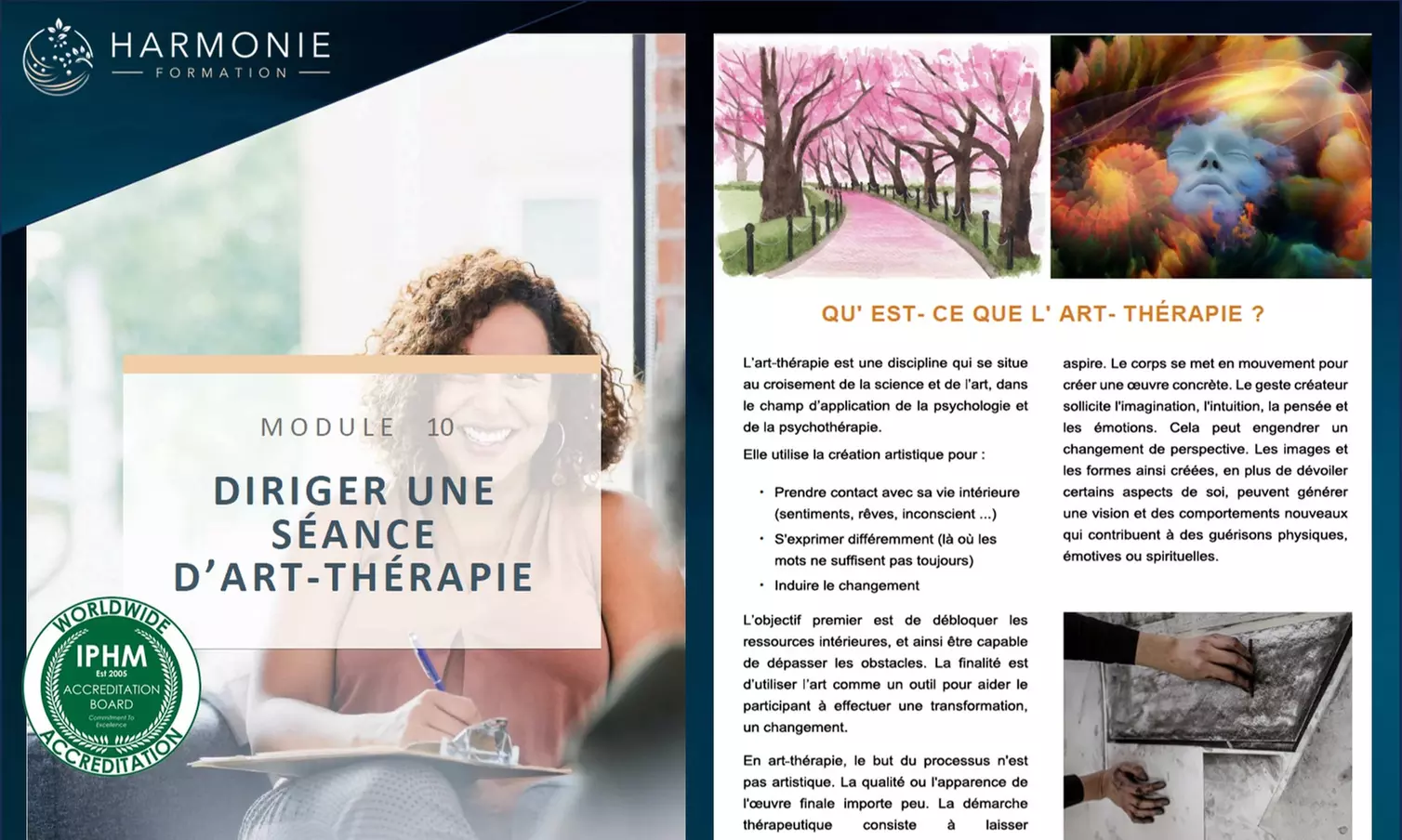 Formation certifiante en art-thérapie en ligne avec accès illimité