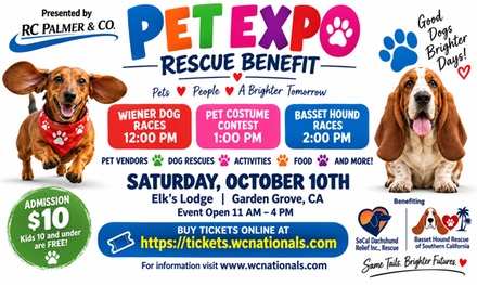 Two Tickets - General Admission - Oct 10 at 11:00 AM - Elks Lodge - Garden Grove, CA