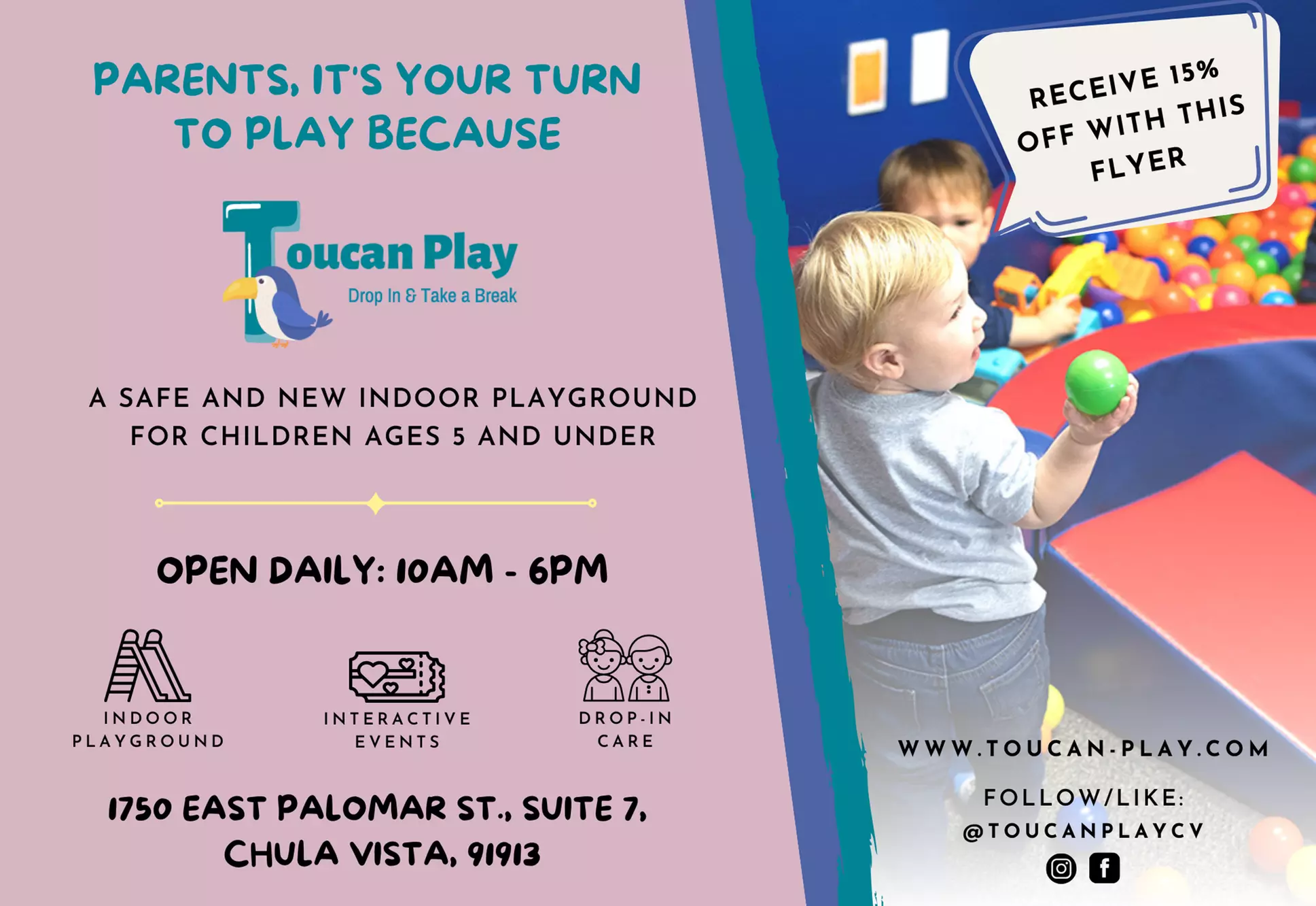 Explore Toucan Play's Indoor Playground with Two Hours of Fun for One or Two Kids, up to 25% Off! - Second Medium