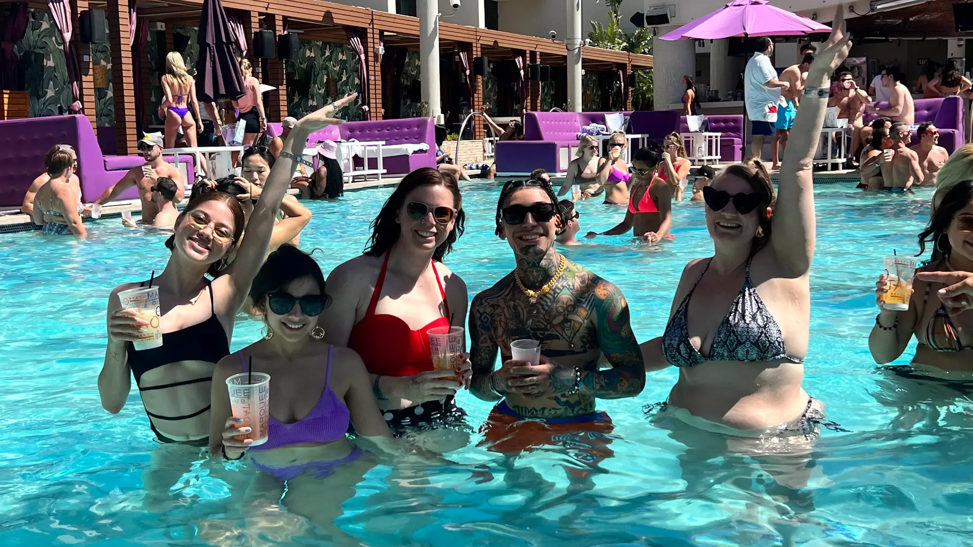 Vegas pool party crawl adventure with seamless entry and luxury rides