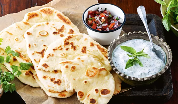 Indian Meal for 2; 1 Appetizer, 2 Entrees with Rice, Naan & a Dessert