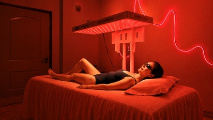 20-Min Red Light Therapy Session and Himalayan Salt Hot Compress Therapy - Vela Massage & Spa