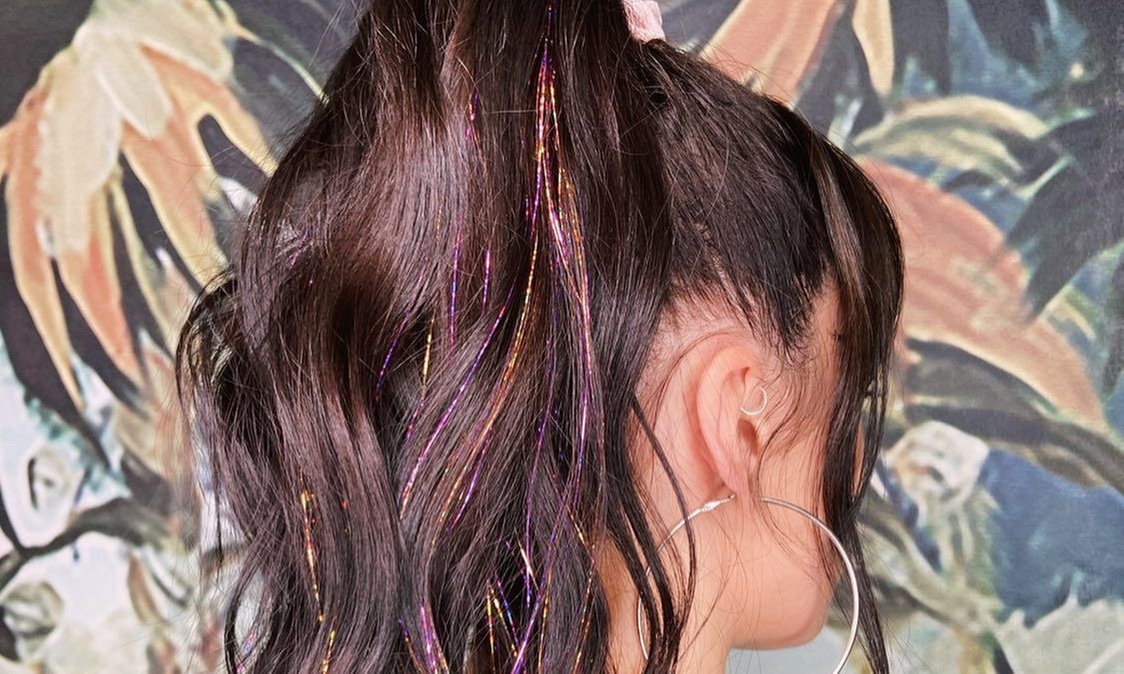 Add a Pop of Color with Hair Tinsel Glitterlites Extensions