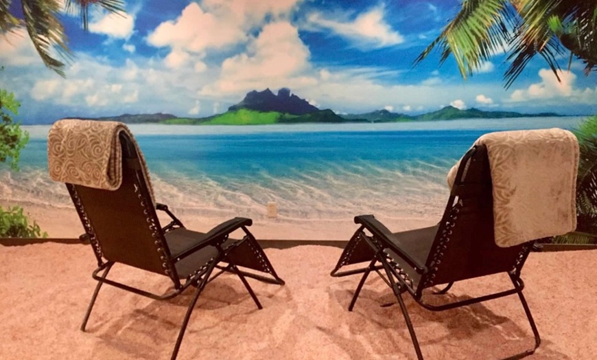 Image 1: Detox and Rejuvenate with Halotherapy Salt or Infrared Sauna Session