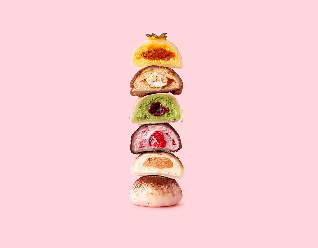 Indulge in a 6, 12, or 24-pack of Holiday Mochi