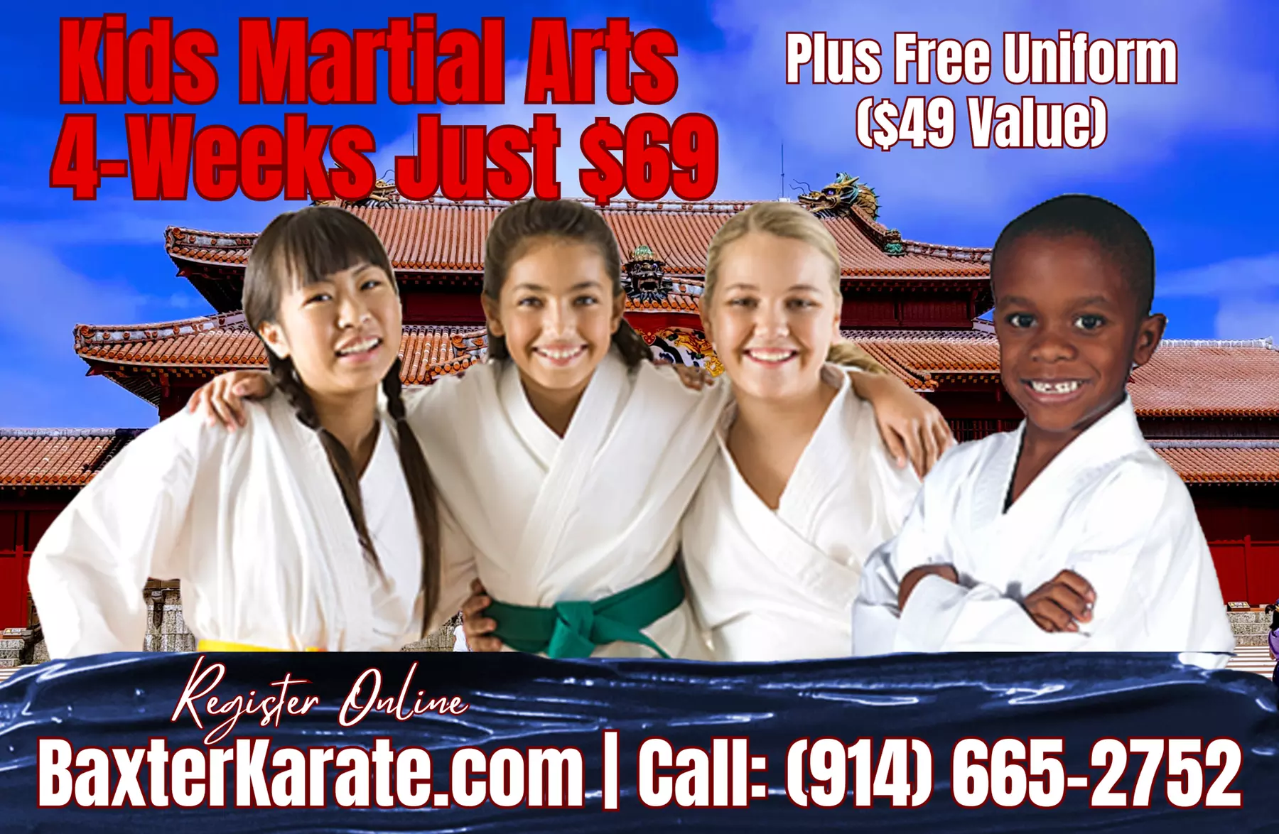 Enjoy 4 weeks of martial arts classes with uniform
