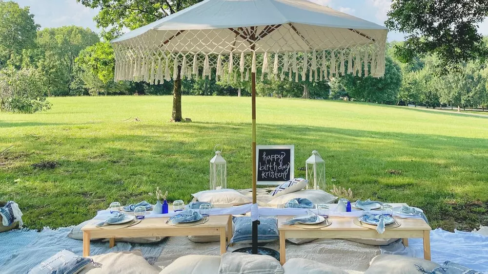 Experience a charming Date Night picnic setup by Picnicrella with specialty add-ons, offering up to 40% off - Primary Image