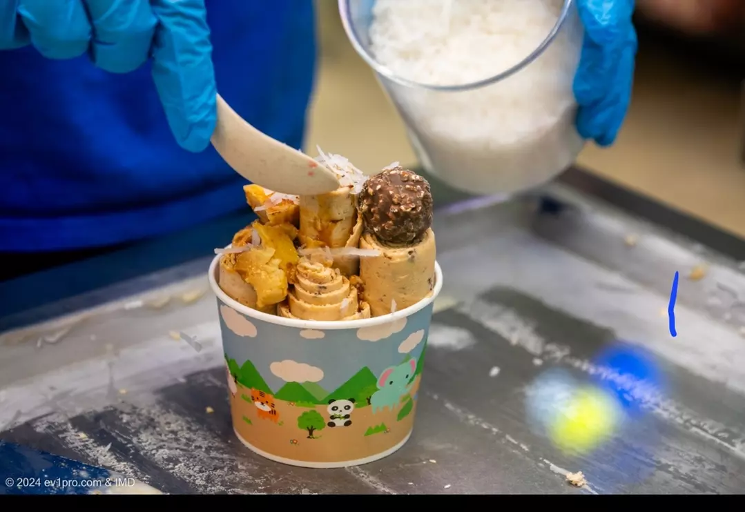 Sweet Ice Cream Rolls in Coconut Beach, Cookies & Cream & More