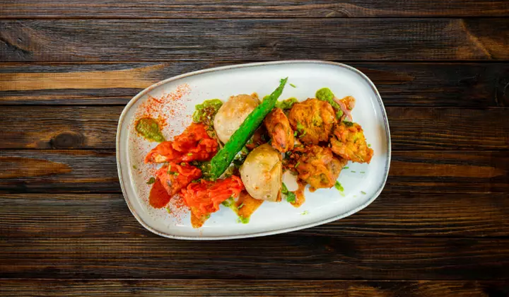 Indian Meal for 2; 1 Appetizer, 2 Entrees with Rice, Naan & a Dessert