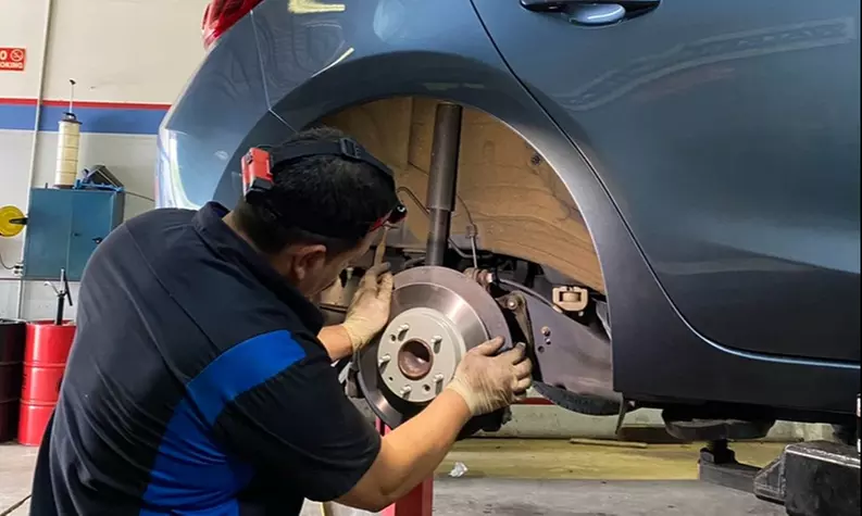 Brake Pad Replacement with New Rotors for Front or Rear Wheels