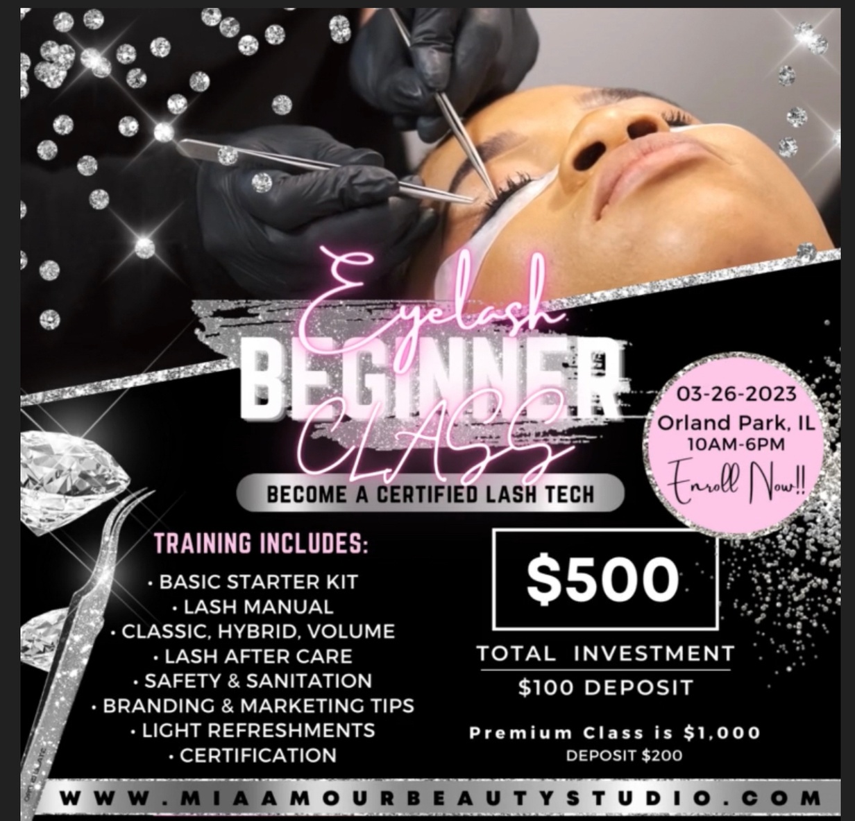 Hands-on Eyelash Extensions Training for Classic & Volume