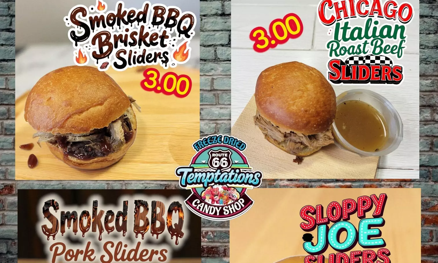 Slider Line-Up Dinner, Slider Line-Up or Kickstand MASHUP Cup