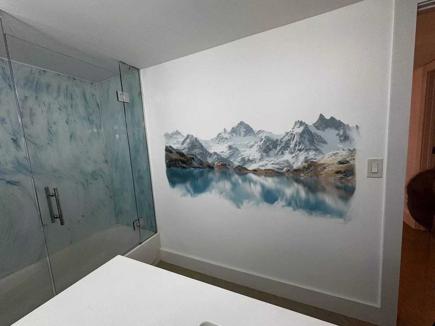 Interior Mural Installation with Vertical Wall Printer: 4’x3’ or 5’x6’