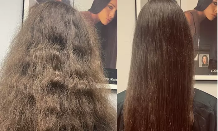 Smooth, Frizz-Free Hair with Brazilian Blowout or Keratin Treatment