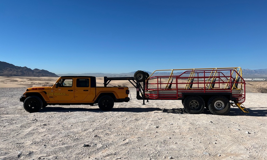 Image 10: Premium 60-Min Las Vegas Sand Dunes Adventure in a Thrilling Tram Buggy, Free Hot Shot Photos, Shuttle Service & More!