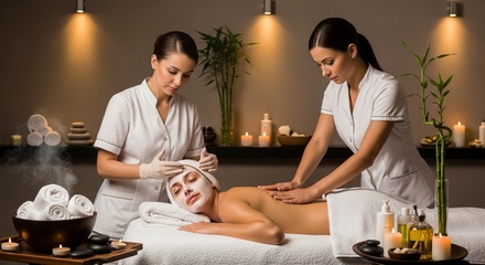 Pampering Package: 60-Minute Swedish Massage, Hot Towel, Aromatherapy & 60-Minute Facial - Dermal Rejuvenation & Day Spa