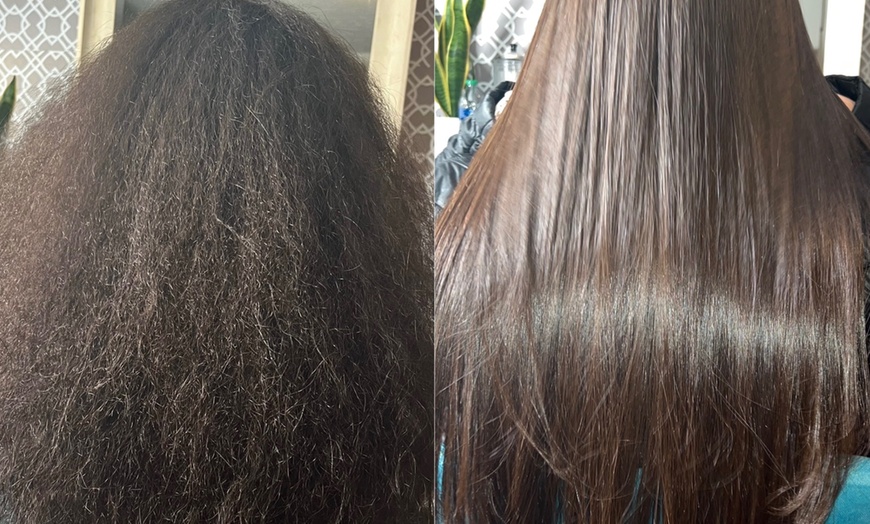 Image 2: Transform Your Hair: One Brazilian Straightening Treatment Session 