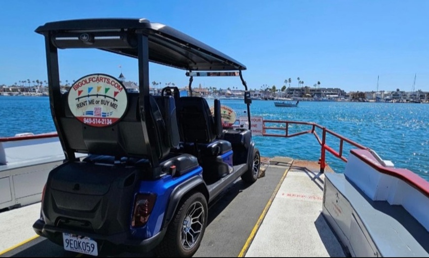 Image 1: Enjoy Golf Cart Rental in Newport Beach: 2 Hours for 4 or 6 People