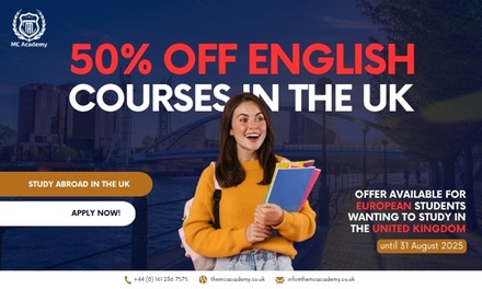 4-Week General English Course (15 Hours) at MC Academy Liverpool (Face-to-face) │ Exclusively for European Students - MC Academy