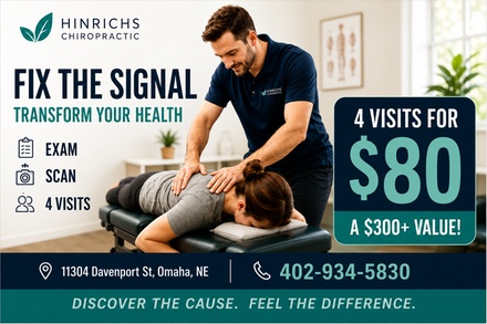 Initial Exam, Consultation, and 4 Adjustments - Hinrichs Chiropractic