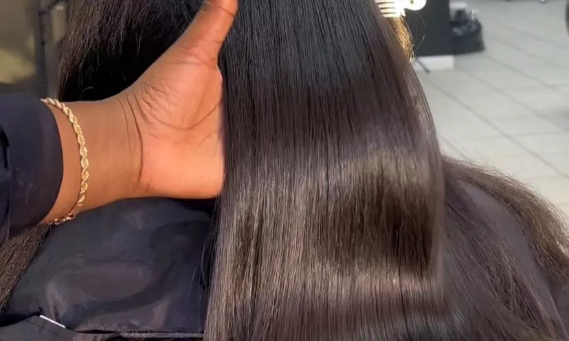 Choice of Hair Color with Optional Silk Press or Blow Dry Package