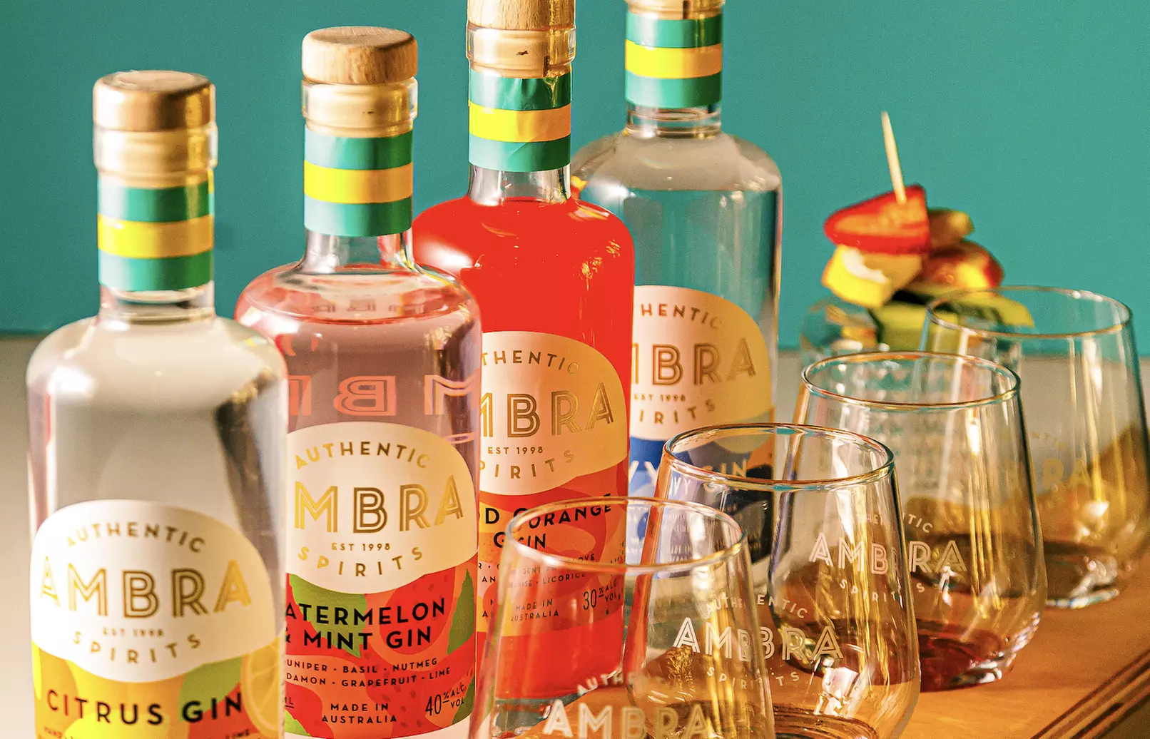 Enjoy Ambra’s Signature Gin and Liqueur Flights w/ G&T Tree Experience