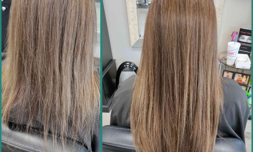 Image 3: Women's haircut with deep conditioning and style options