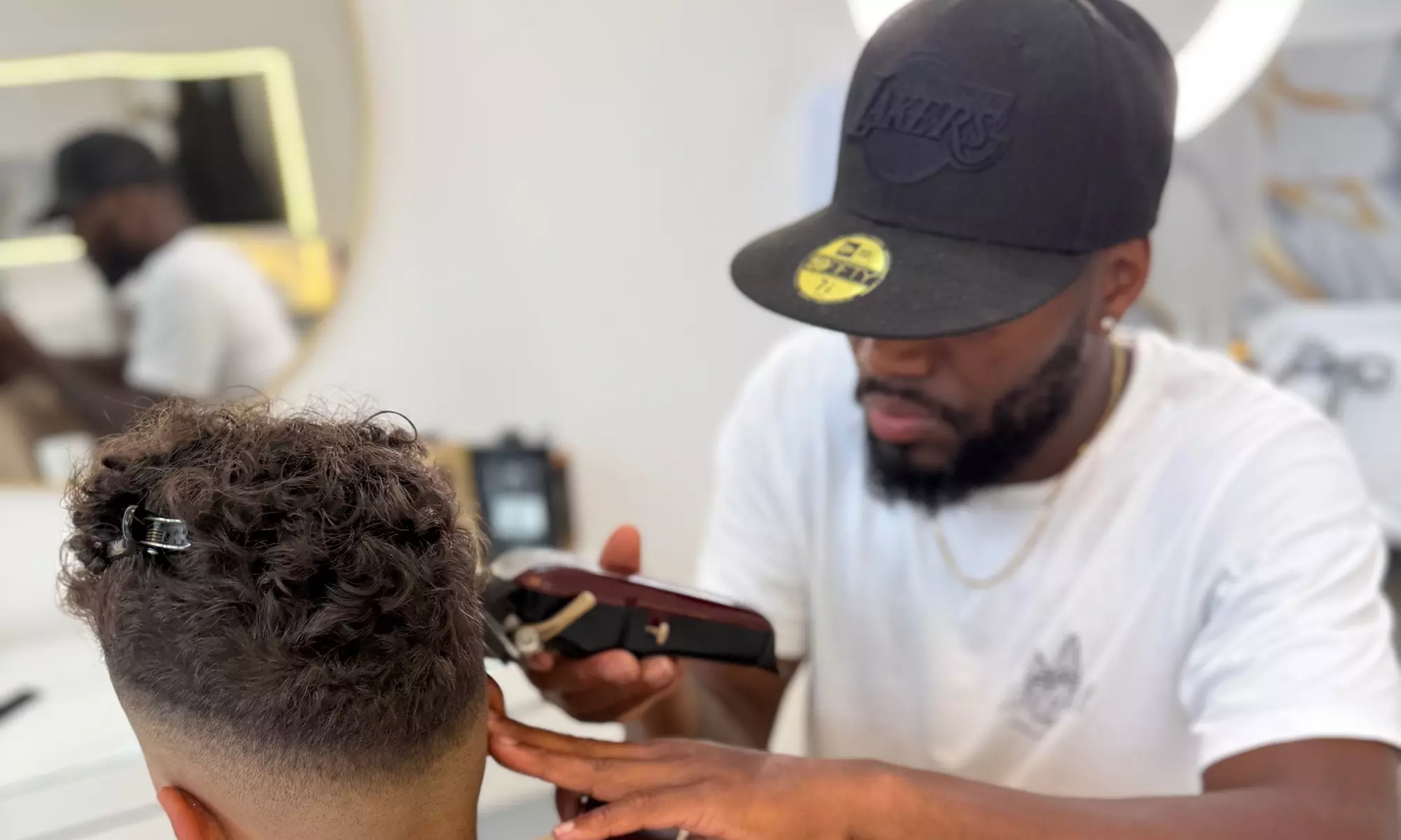 Haircut or Skin Fade with Optional Express Hot Towel Shave at Keely Berroa Hair Bar - Primary Image