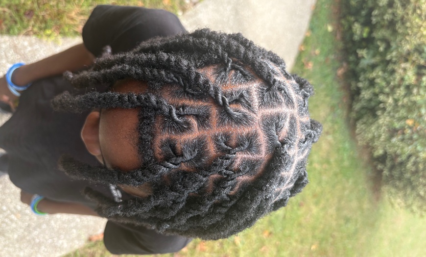 Image 4: Hair Styling & Loc Services for Men & Kids: Washes, Retwists, Braids