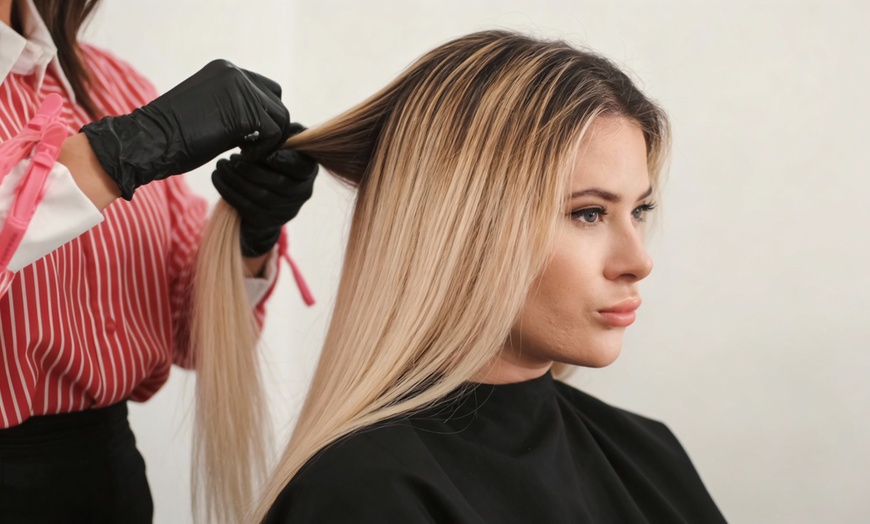 Image 3: Premium Hair Color, Highlights & Brazilian Blowout Styling Packages