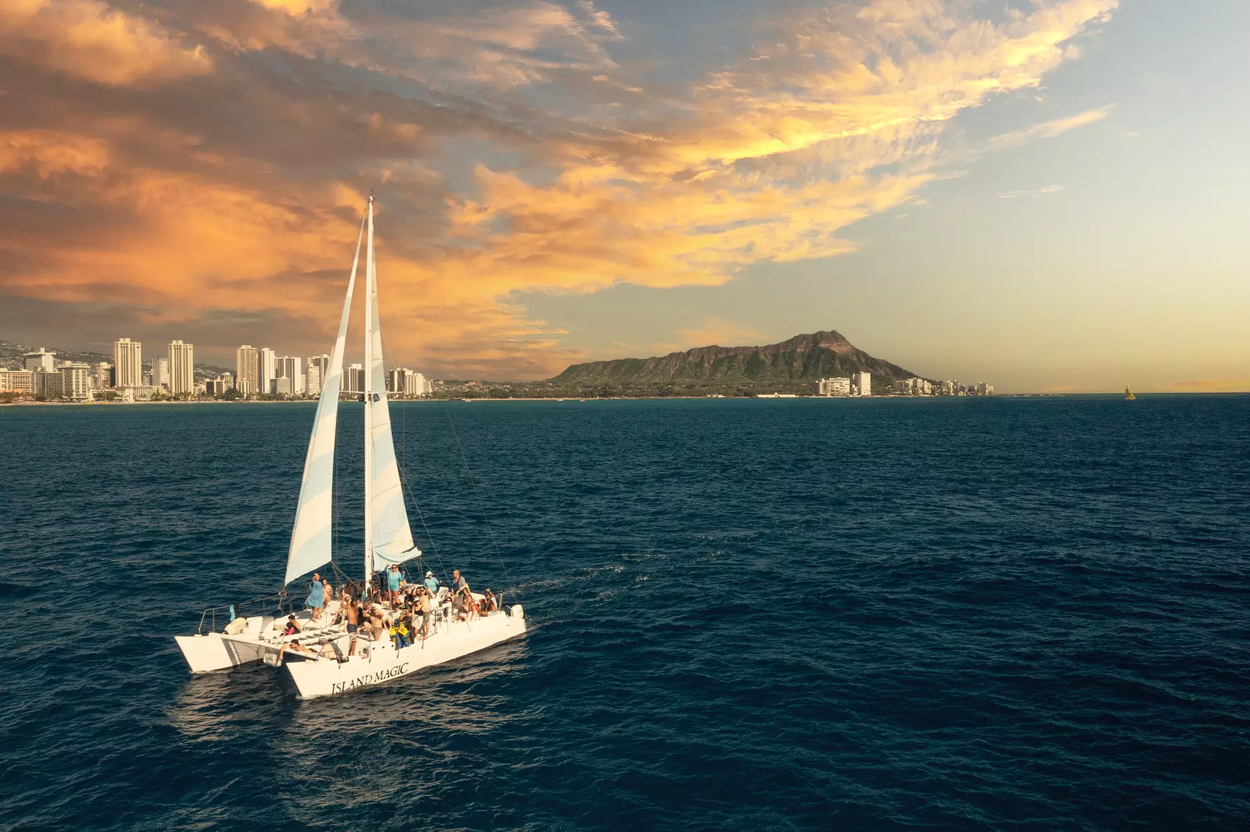 Up to 35%Off for 2-Hour Swim & Sunset Sail for One from Island Magic Charters LLC (Waikiki Adventure Sails)