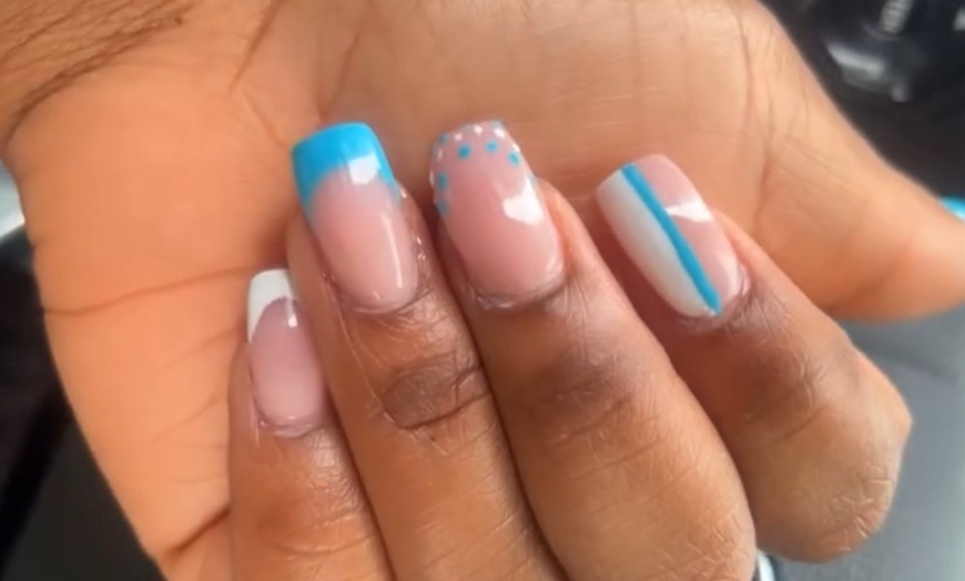 Image 2: Glamorous Acrylic Full Set w/t Nail Art, Jelly Soak Pedicure, & More