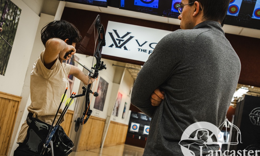 Image 1: Intro to Archery Lesson for Two Including Equipment & Range Time
