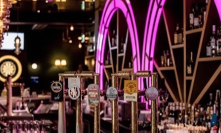 Image 4: Three Hours Unlimited Game Pass w/ One Beer/Wine + Pizza & Chicken